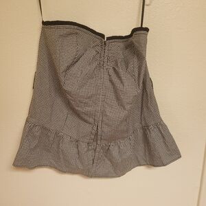 Torrid Black and White Gingham Blouse